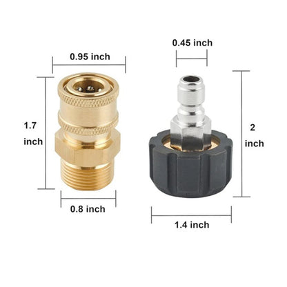 2X M22-14 High Pressure Washer Adapter 1/4 Quick Connect