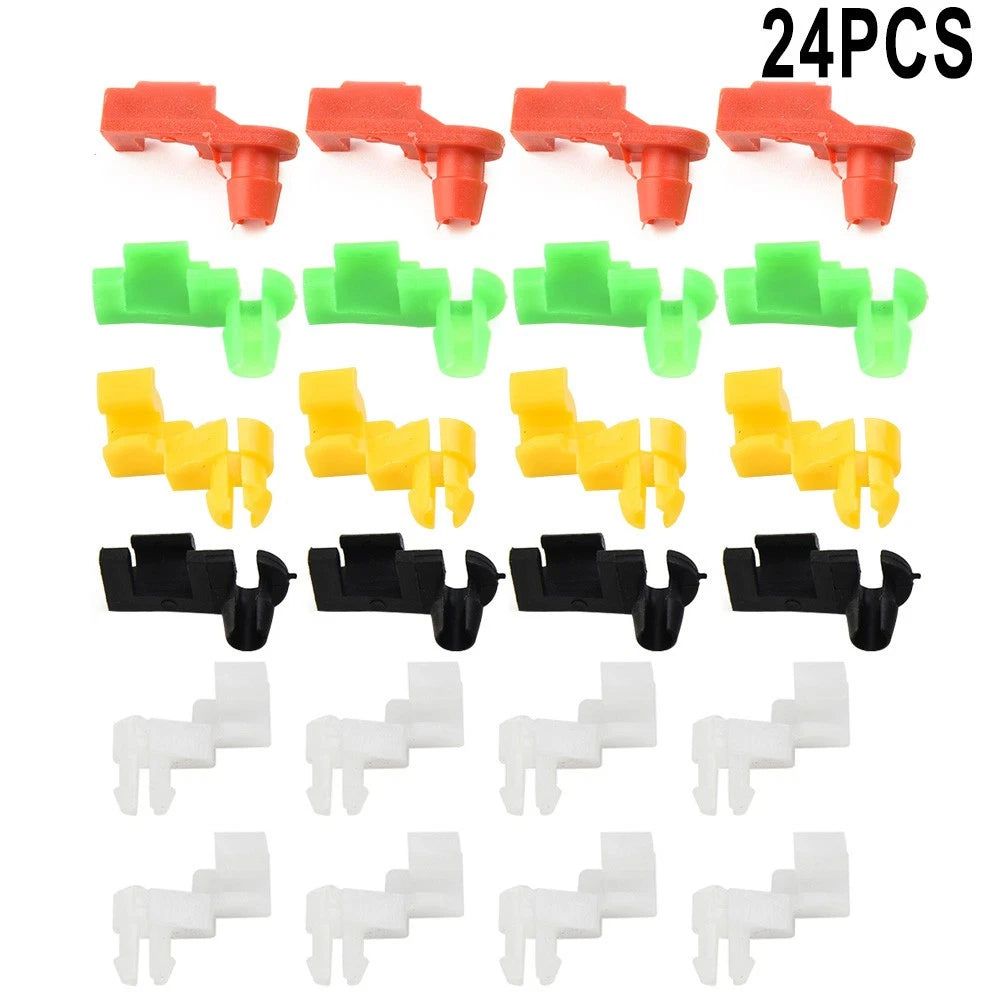 Set of 12 Plastic Rivets for Door Lock Rod Clips (5mm Rod Size)