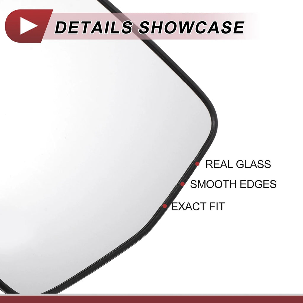 Heated Driver Side Mirror Glass Replacement for Chevrolet Malibu (2016–2021)