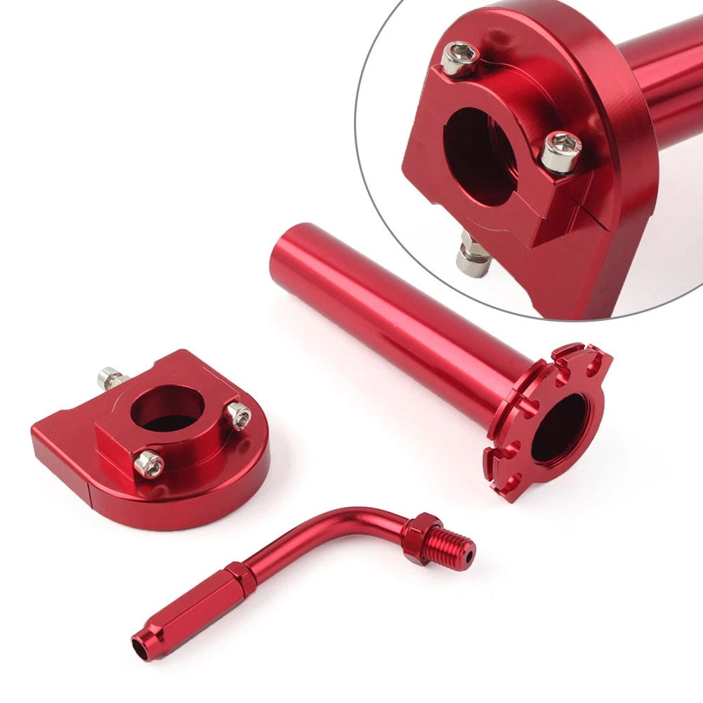 Throttle Cable Adjuster for Universal Motorcycle (90) w/ Handgrip Red
