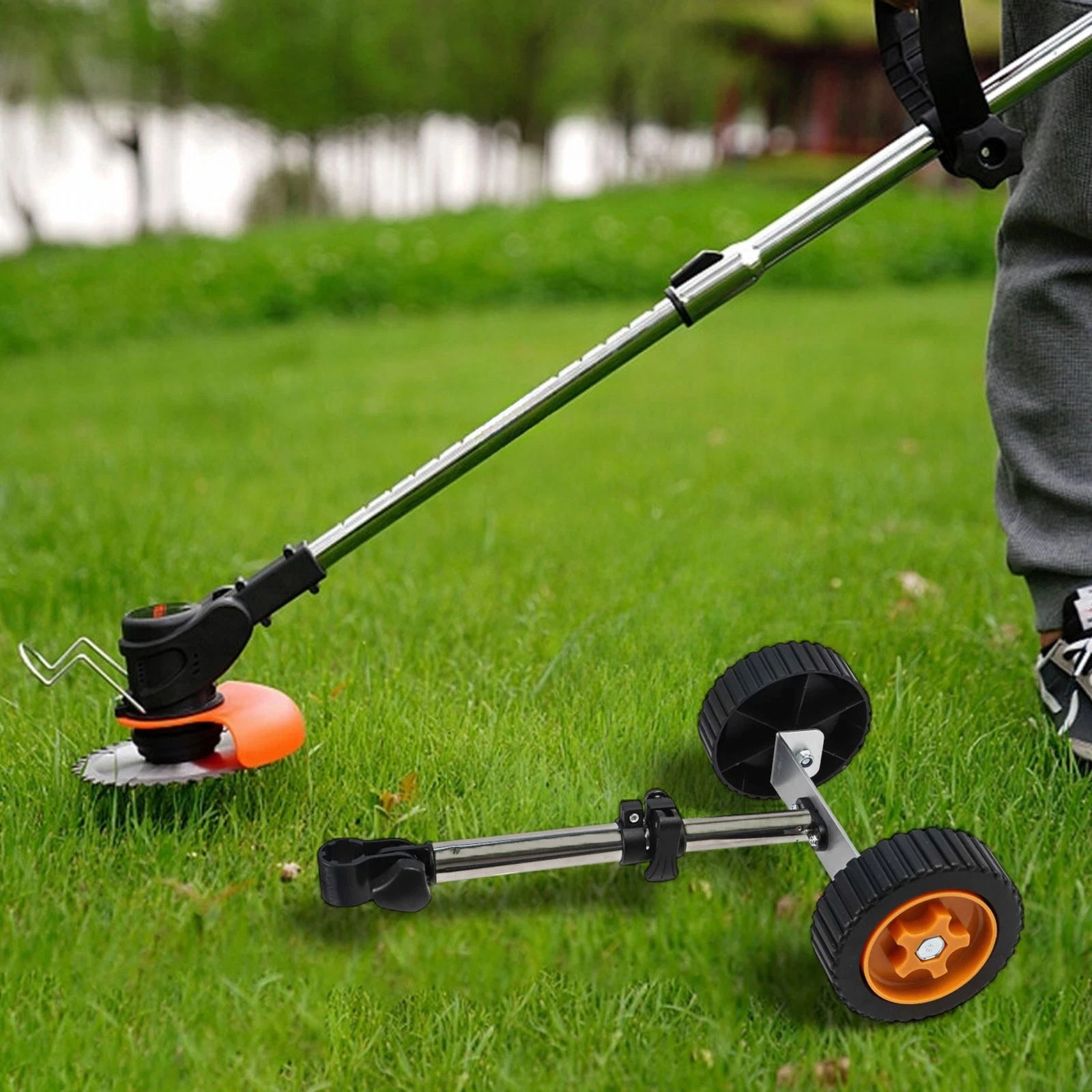 Support Wheels for Hand Push Electric Mower (Compact Design)