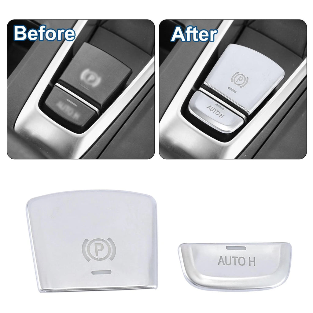 Parking Brake Switch Cover P Button Sticker Set for BMW 5 Series 7 Series (2017–2024)