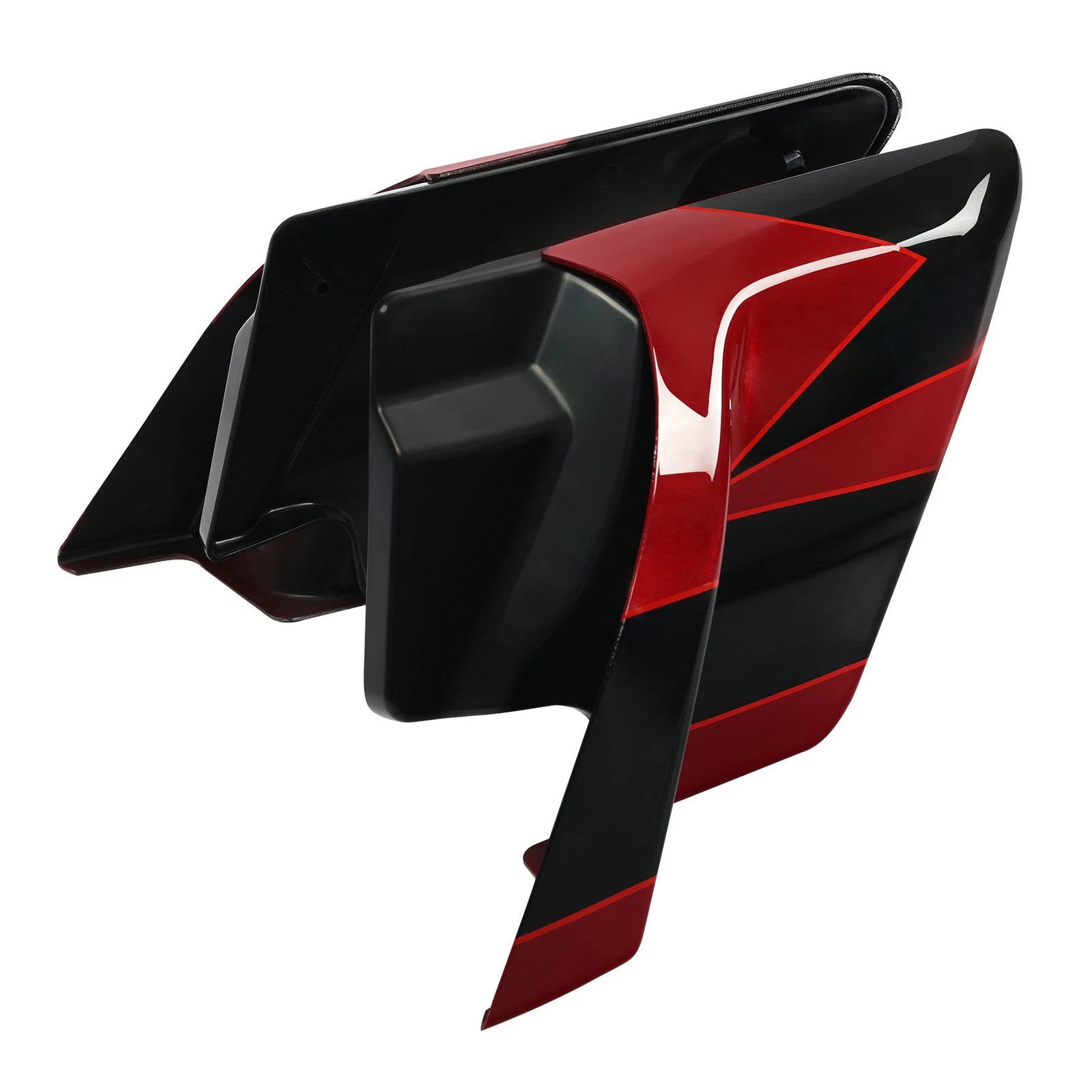 Stretched Side Cover for Harley Touring (2014–2023) Starfire Black/Atomic Red
