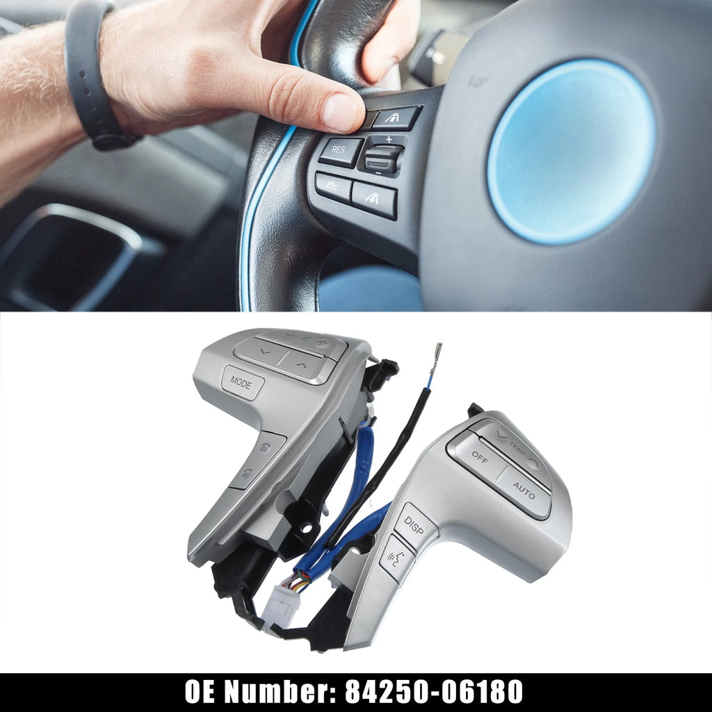 Steering Wheel Control Switch Button Replacement for Toyota Camry Hilux (2005–2015)