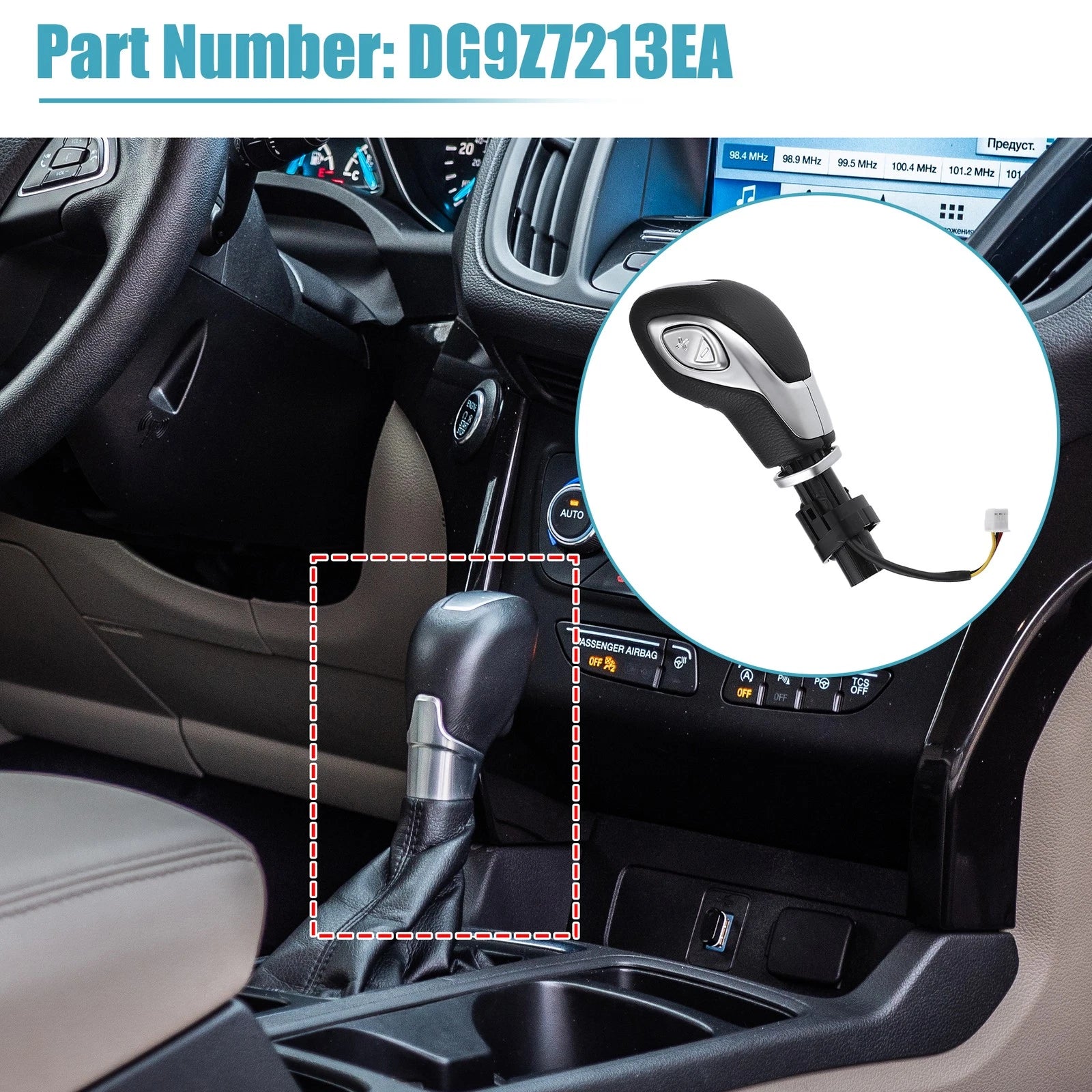 Automatic Gear Shift Knob Handle Replacement for Ford Escape (2013–2016)