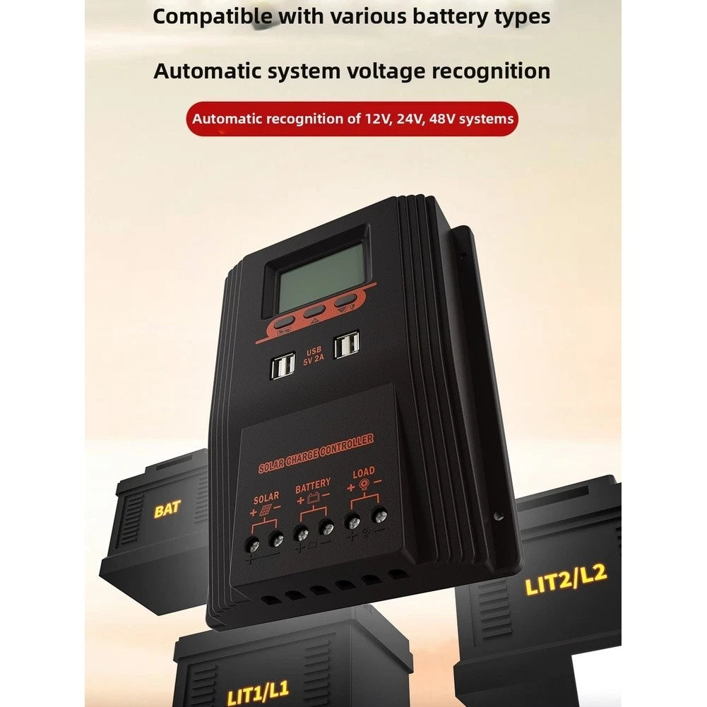 Solar Charge Controller for PWM (18.4x17.4x5.3cm, 23.4x17.4x6.35cm)