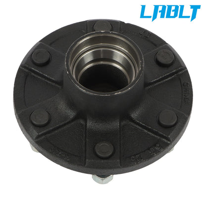 3500 lbs Axle #84 Spindle with Trailer Bearings for Trailer Hub Assembly (6 on 5.5")