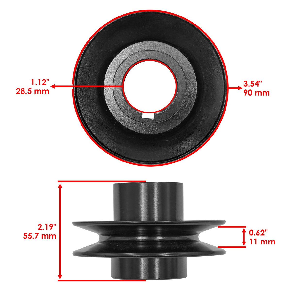 Drive Pulley Replacement for Dixon Ram48 RamMag 44 Speed ZTR48 (1995–2015)