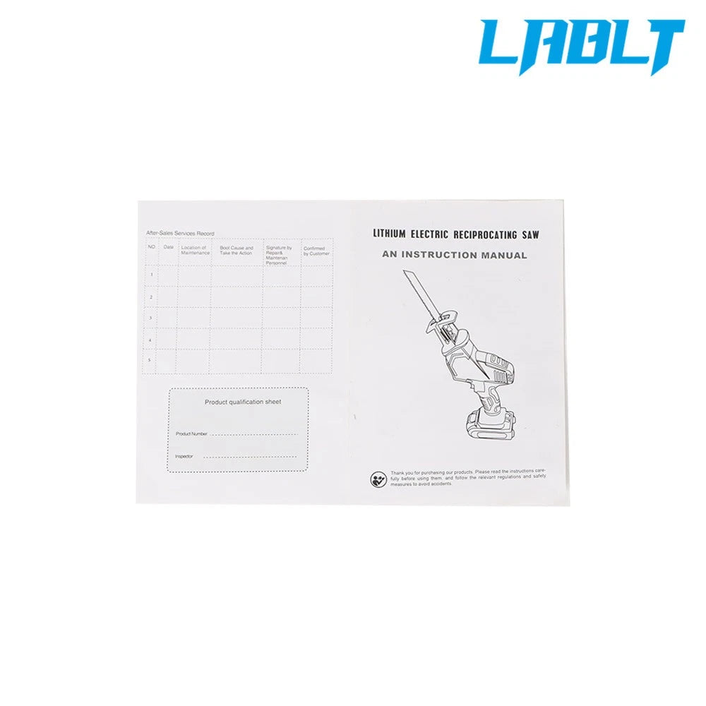 4 Blade Cordless Electric Reciprocating Saw Cutting Tool