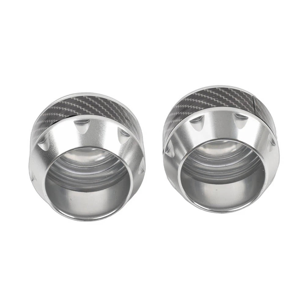Front Fork Frame Sliders for - Silver, Pair