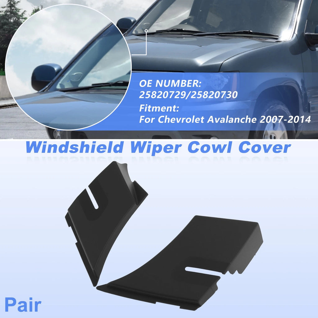 Set of 2 Windshield Cowl Replacement for Chevrolet Avalanche (2007–2014) 25820729