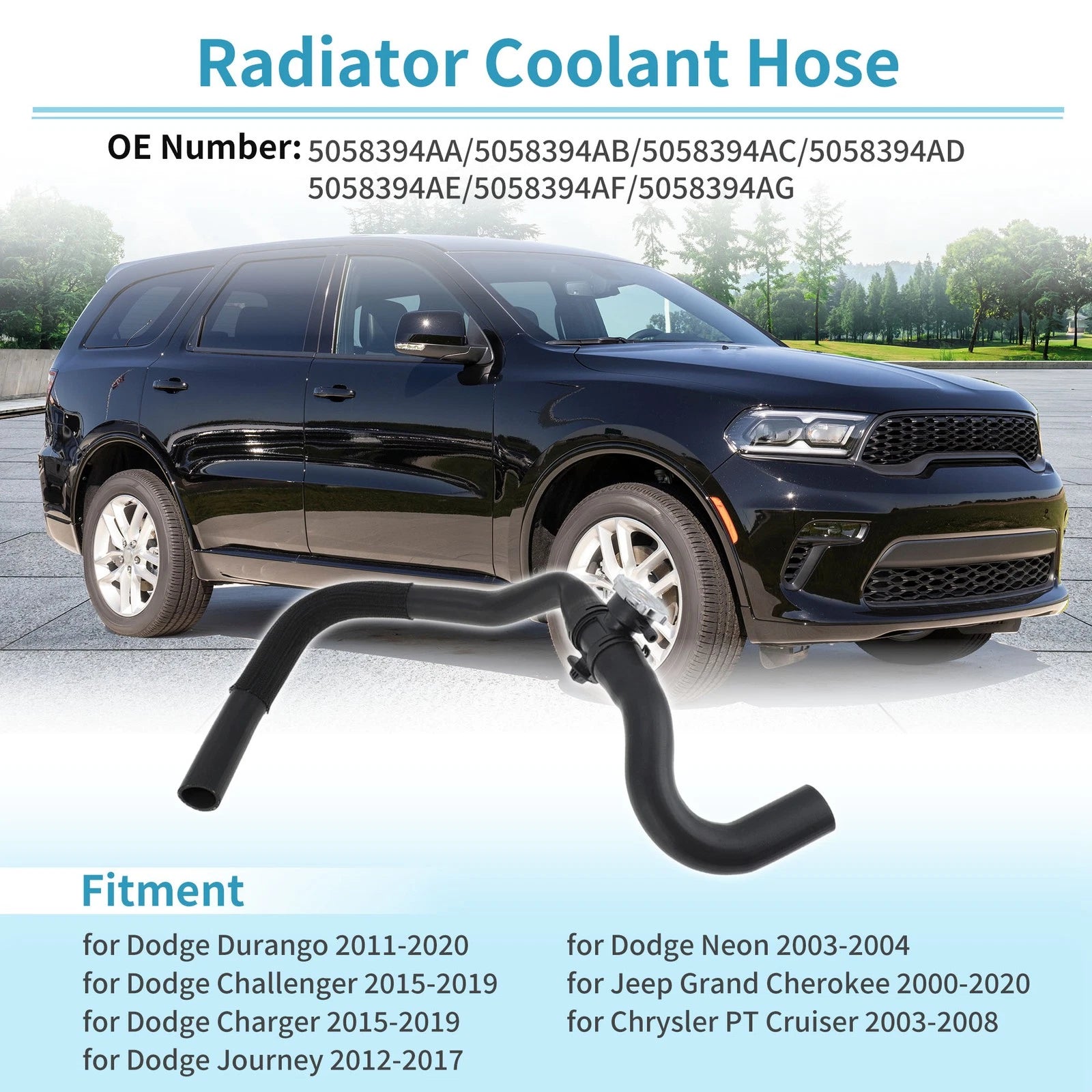 Upper Engine Radiator Hose Replacement for Dodge Durango (2011–2020)
