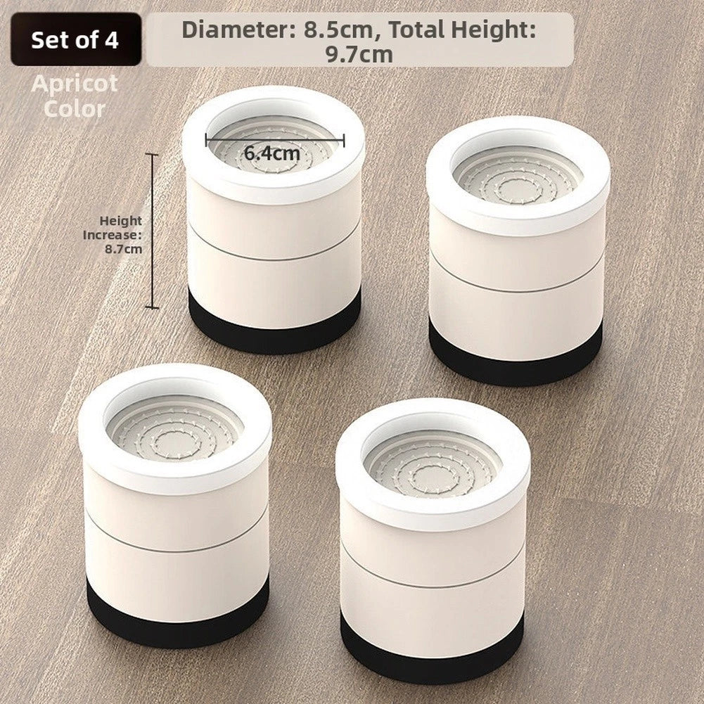 4X Rubber Furniture Support Pads - Adjustable Stackable Non-Slip