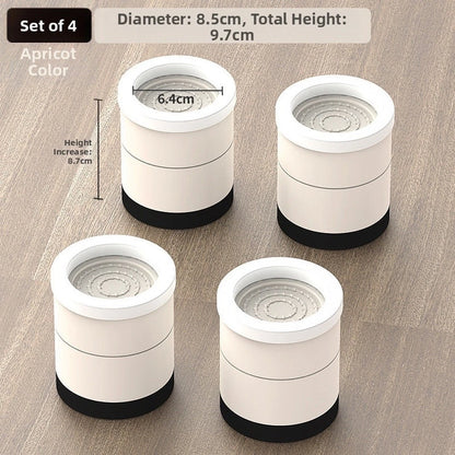 4X Rubber Furniture Support Pads - Adjustable Stackable Non-Slip