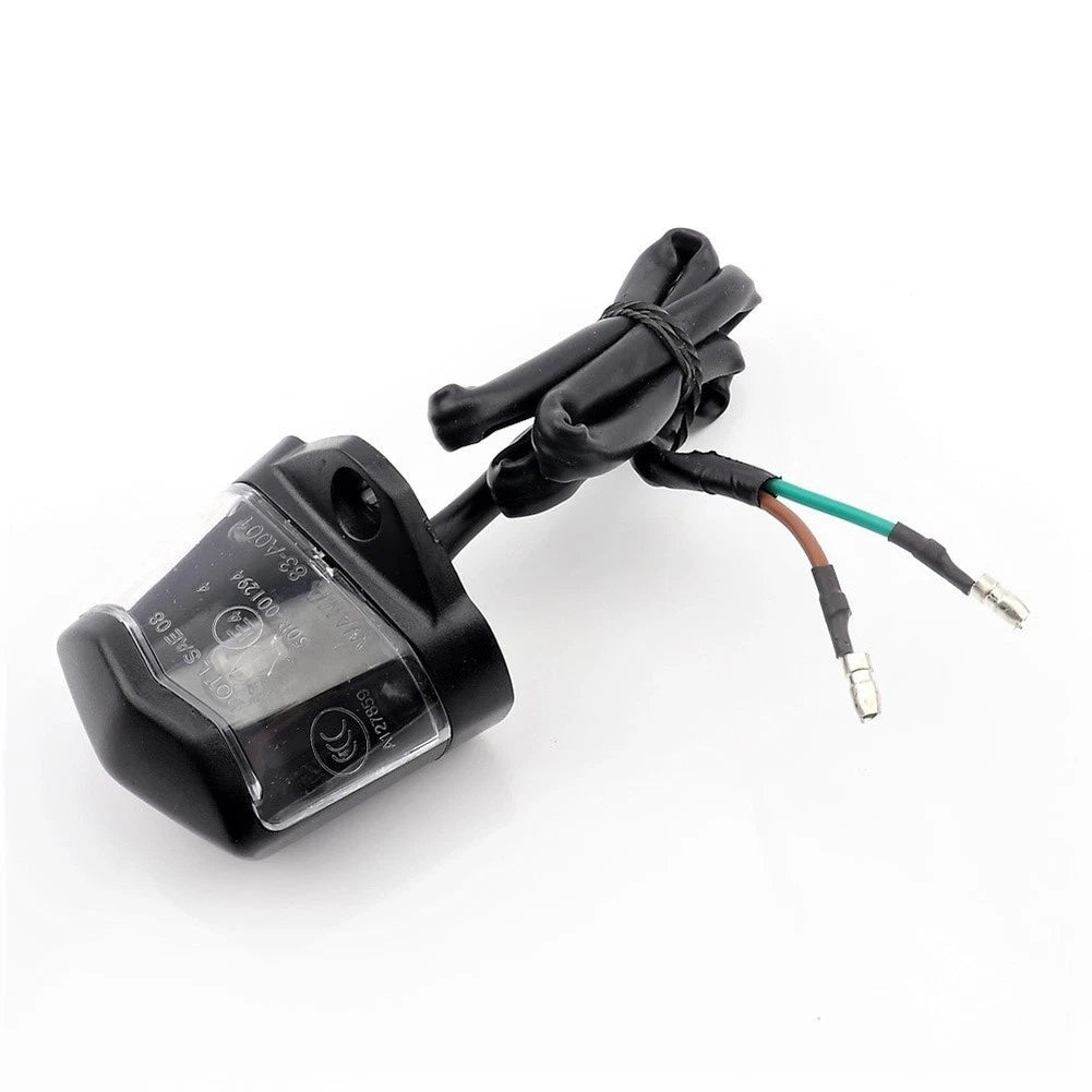 ABS Black Shell Motorcycle Rear License Plate Light for