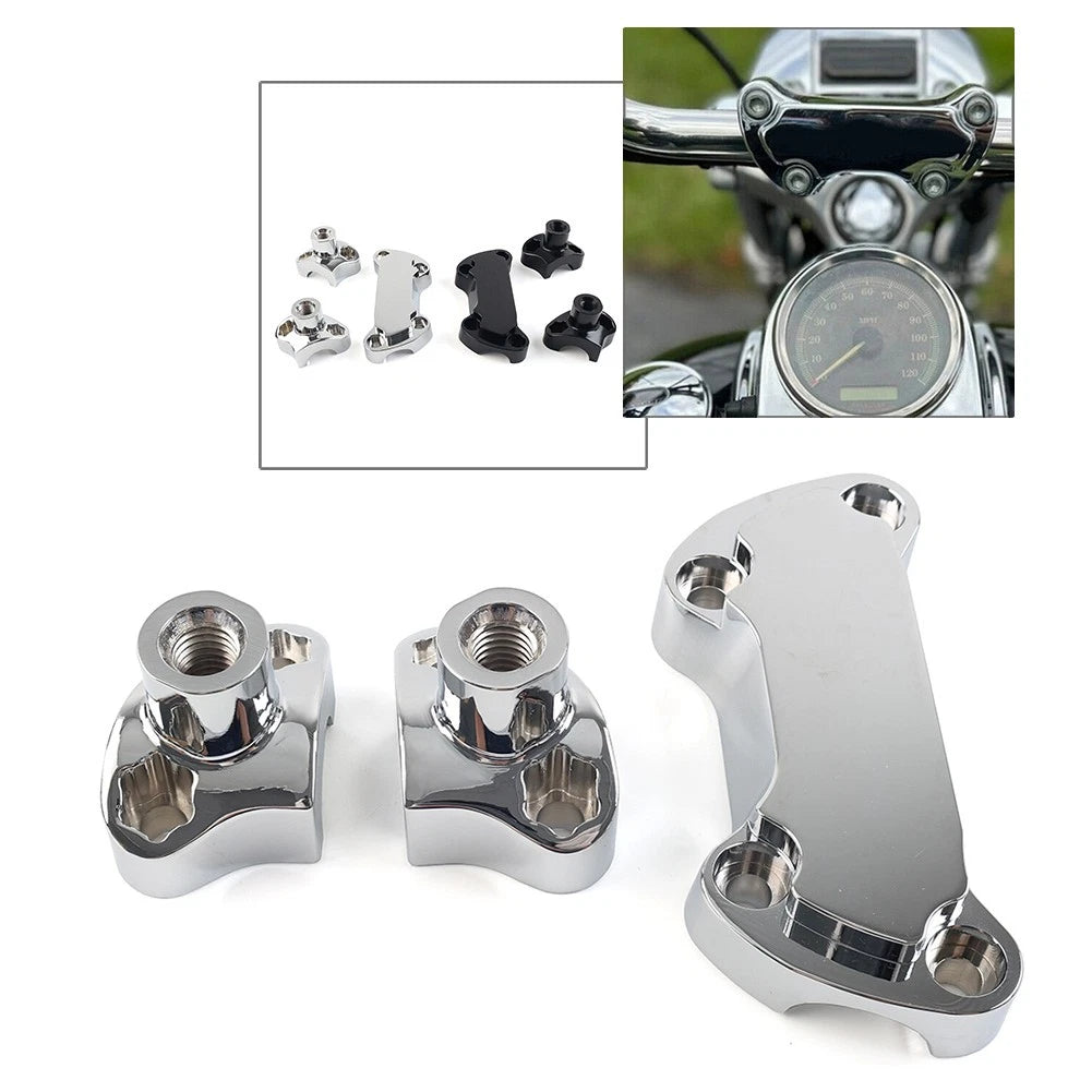Handlebar Risers Top Clamp for Harley Dyna Softail Sportster