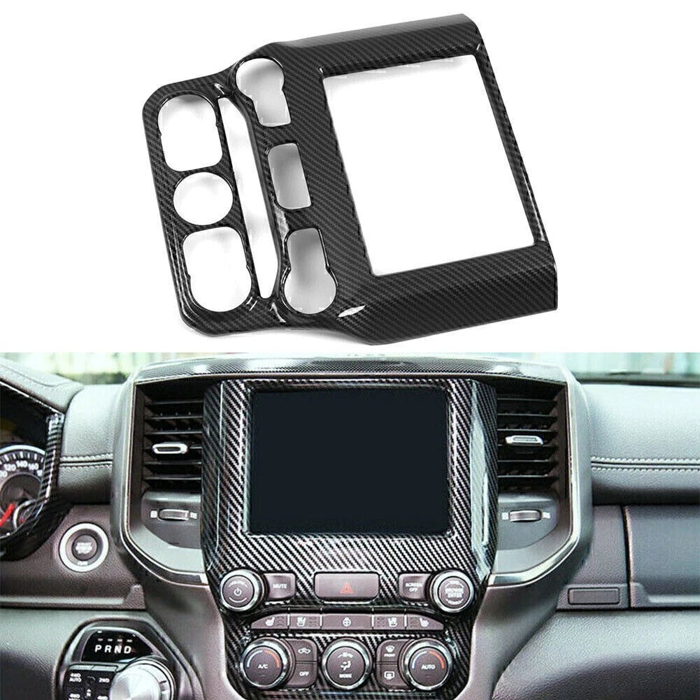 Inner Dash Navigation Frame for Dodge Ram 1500 (2019–2020) Carbon Fiber