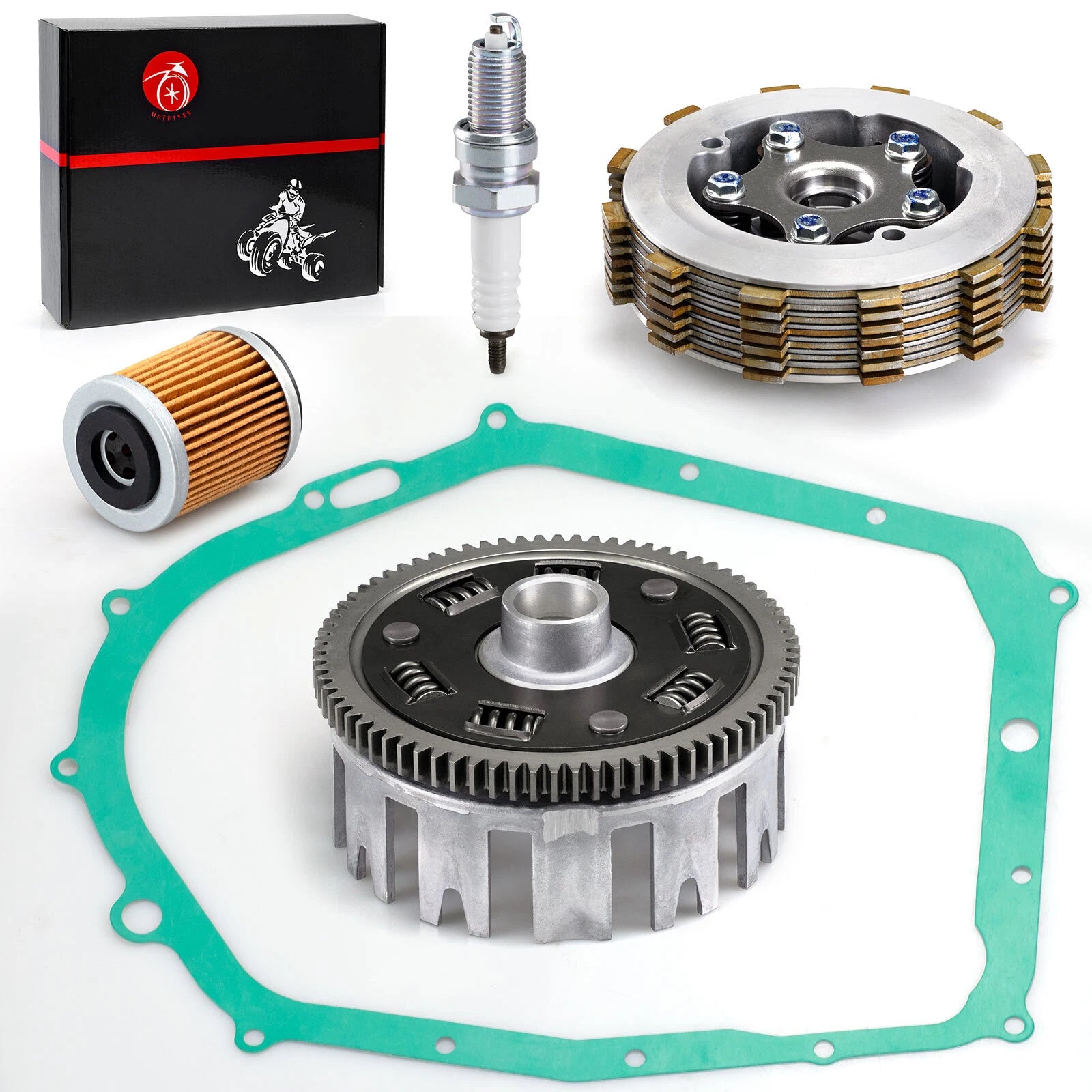 Clutch Assembly Kit & Clutch Basket for Yamaha YFM350 Warrior 350 (1987–2004)