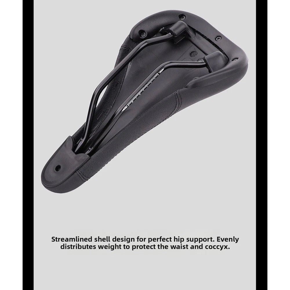 Mountain Bike Seat for Long Rides (Steel Rail Support, Contoured Design)