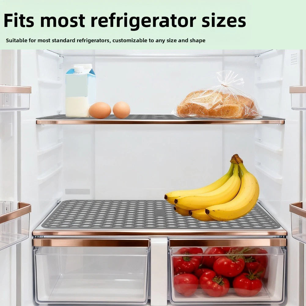 Silicone Refrigerator Shelf Liners Non Slip Washable for Kitchen Cabinets
