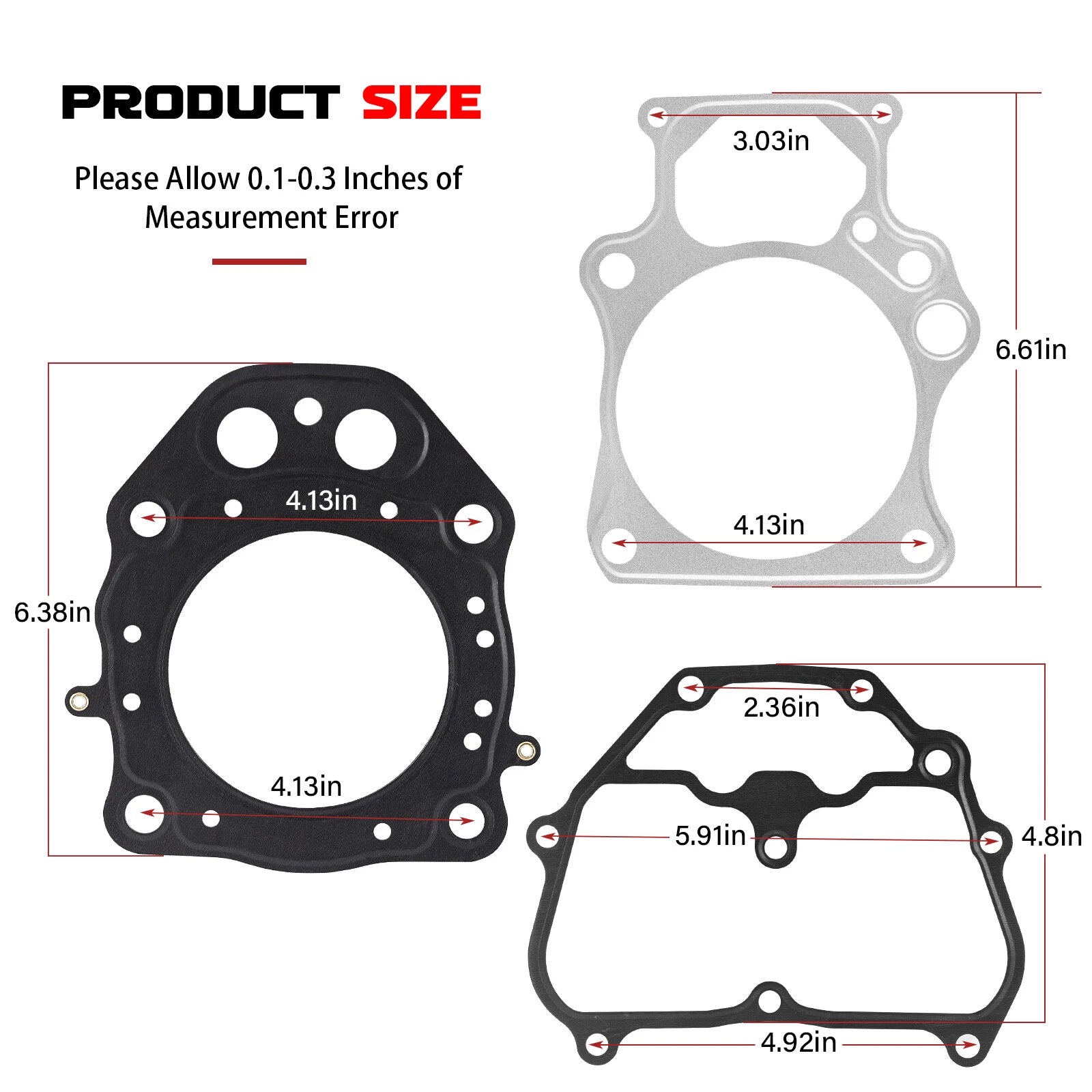 Cylinder Gasket Kit for Honda Rancher 420 TRX420 (2007–2024) 12315-HR0-F01