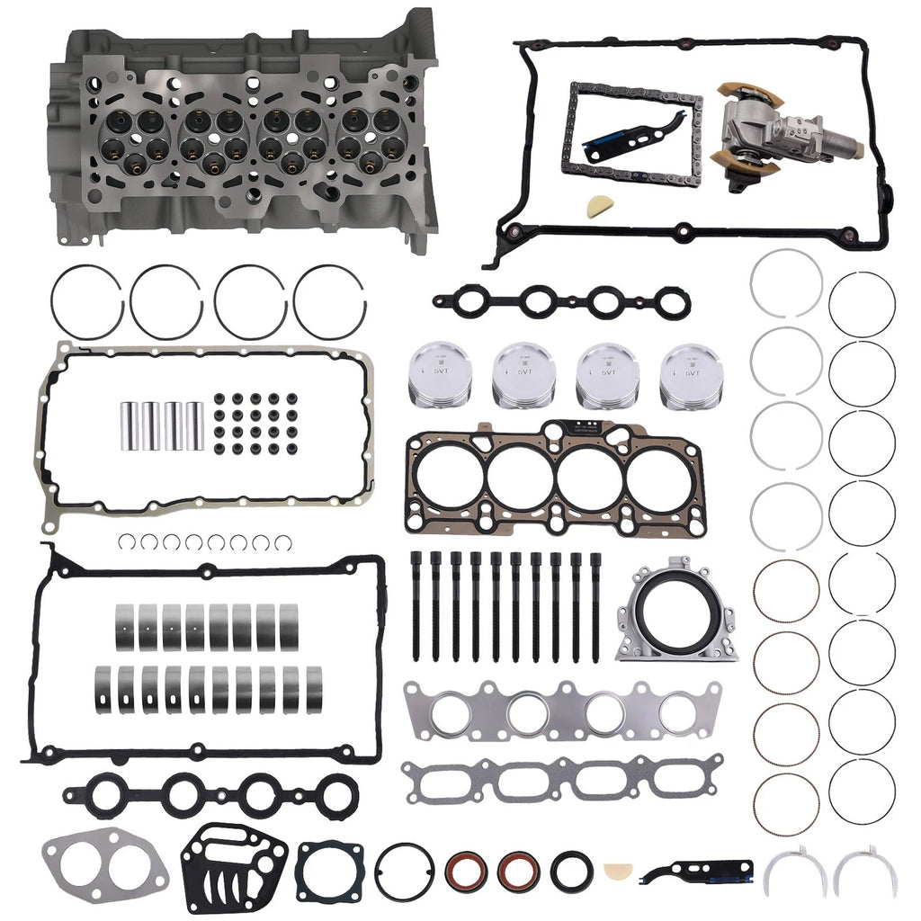 1.8T Engine Cylinder Head Gaskets, Piston Ring Kit, Timing Chain for Audi A4 TT (1996–2006)