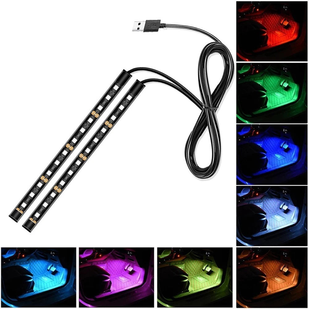 24 LED Car Foot Light Strip for Interior Lighting (Universal)