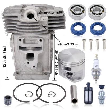 Cylinder and Piston Bearing Seal Kit for MS391 MS311 Chainsaw