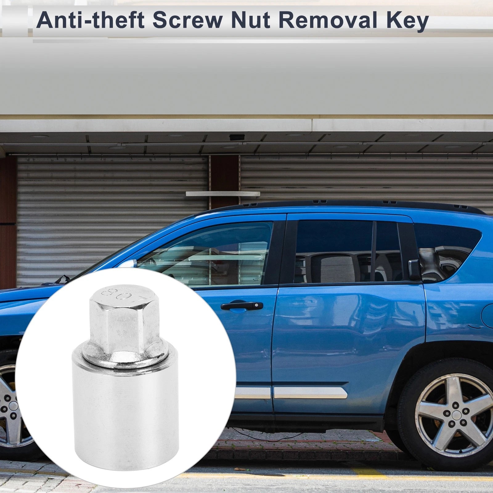 Wheel Lock Lugnut Antitheft Key Socket for Jeep Compass (2007–2023)