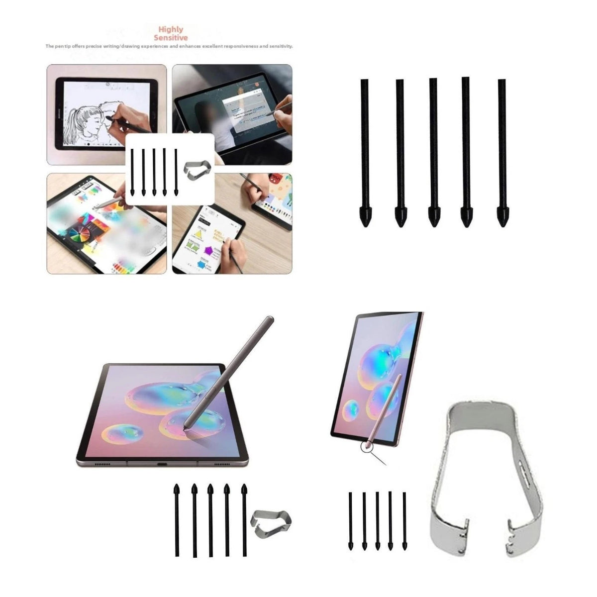 5 Pack ABS Felt Replacement Pen Tips for Kindle Scribe