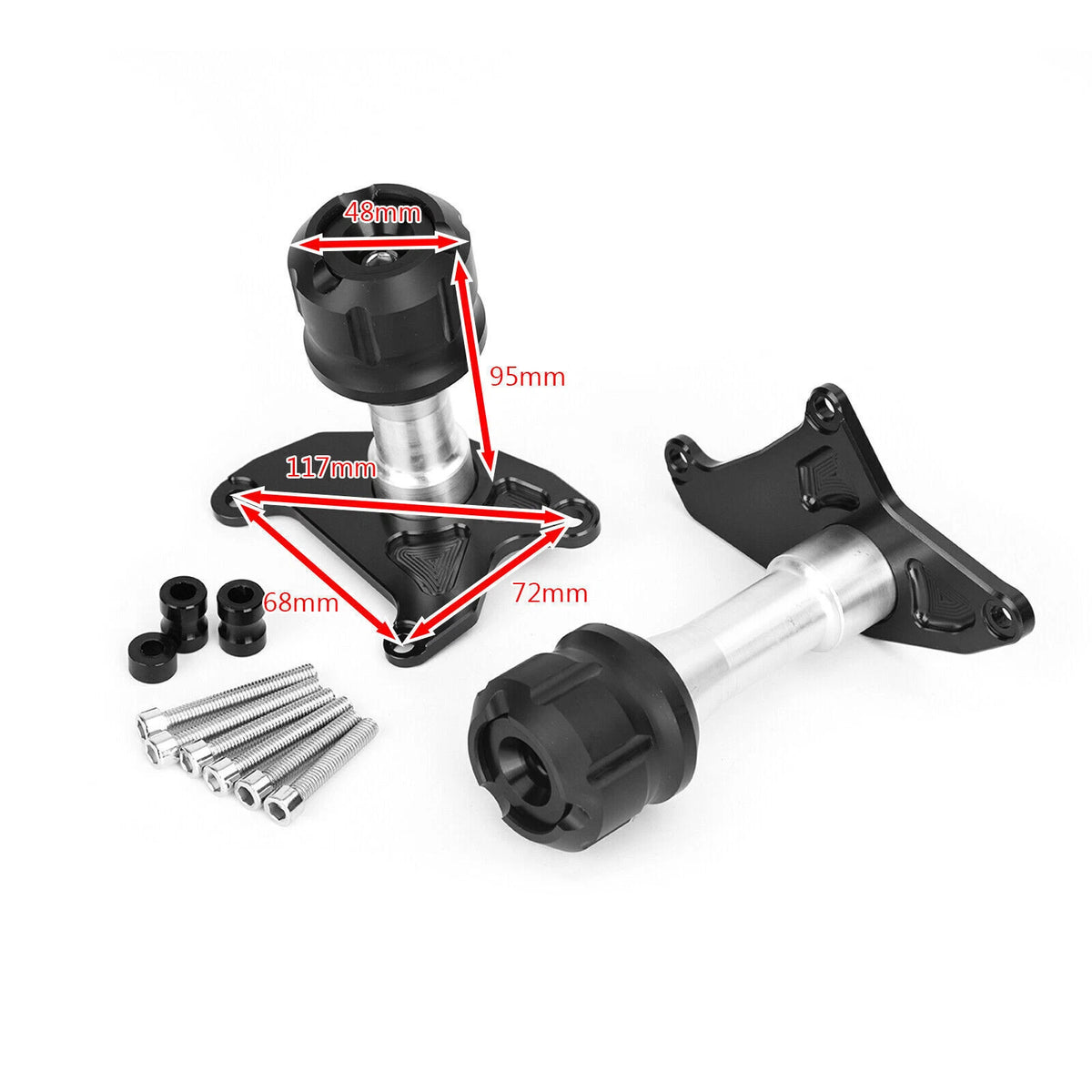 Billet ALU Anti Crash Frame Protector Black for Honda MSX125 Grom 125 (2013–2019)