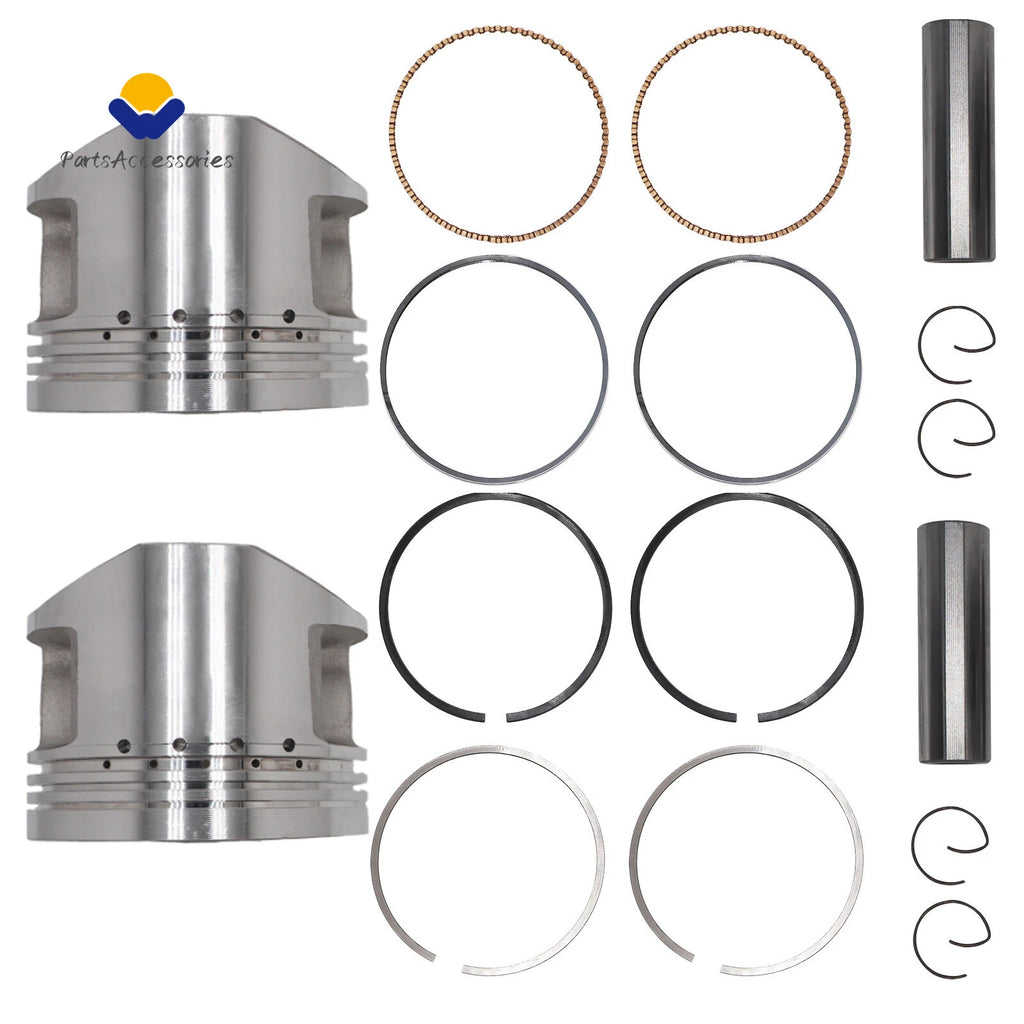 2 Pcs Crankshaft Engine Piston for Yamaha XV750 (1981–1983, 1988–1997)