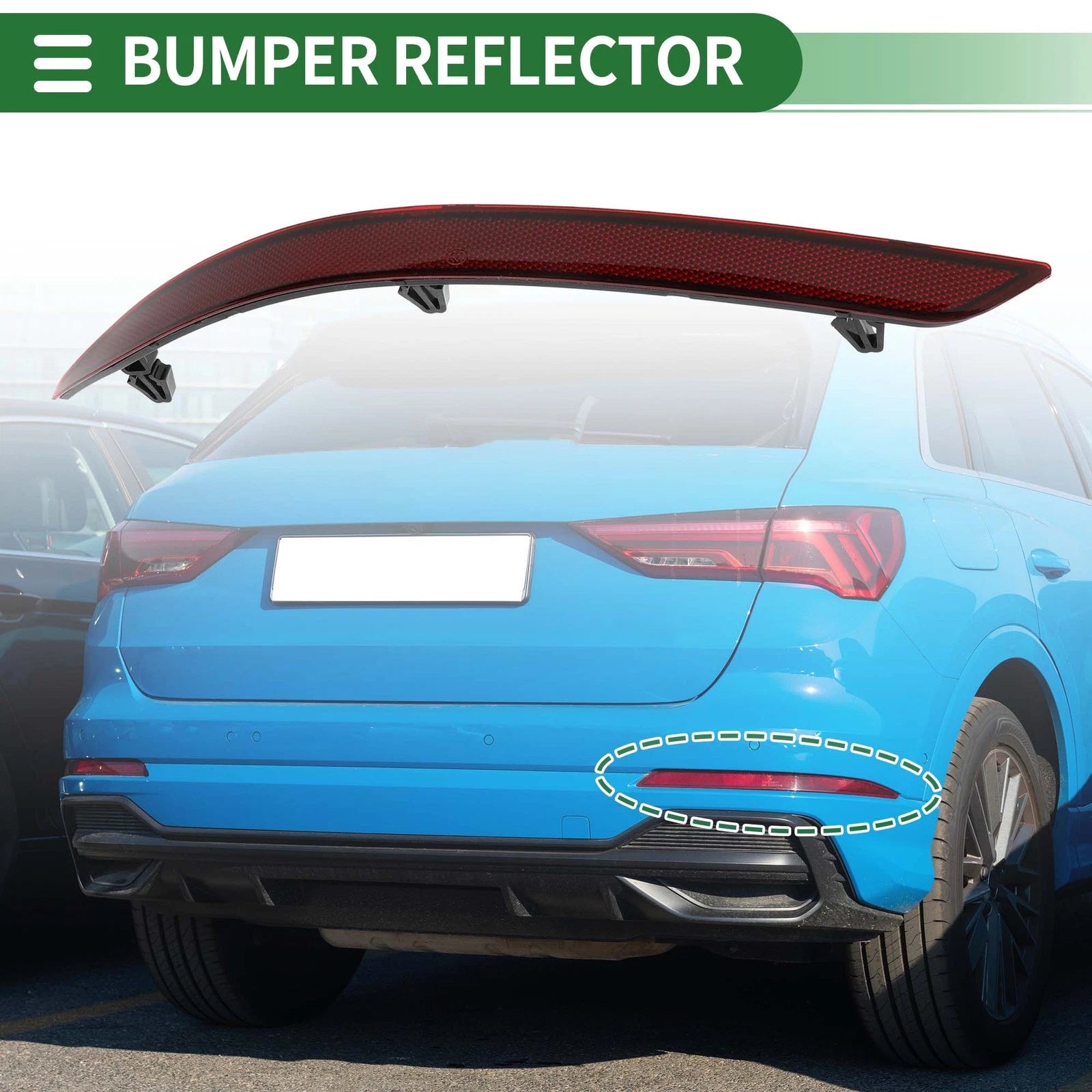 Rear Right Bumper Reflector Replacement for Audi Q3 F3 (2018–2022)