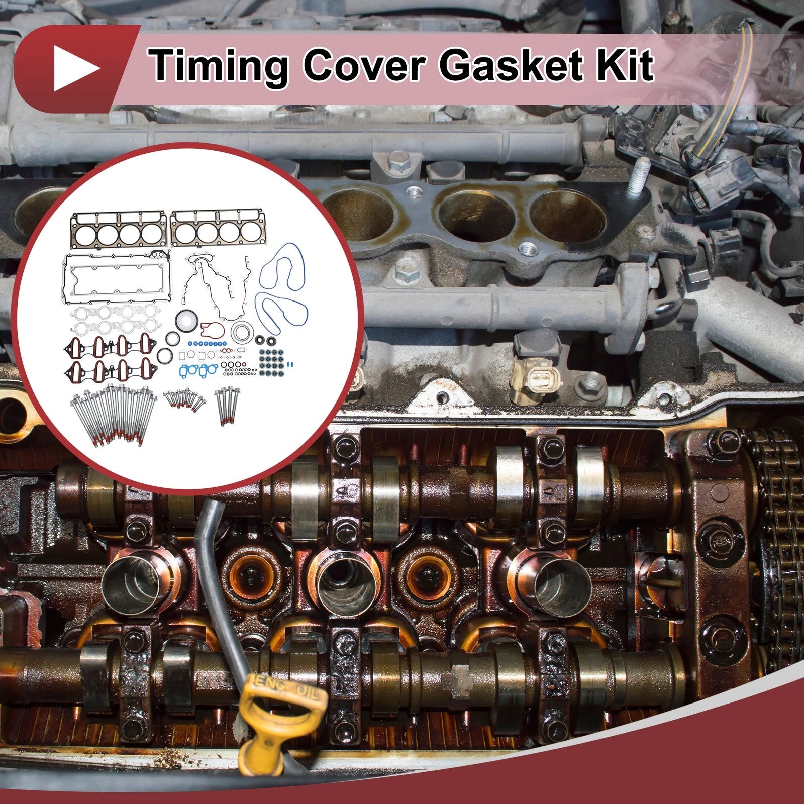 Timing Cover Gasket Kit OEM Replacement for Chevrolet Tahoe (2002–2011)