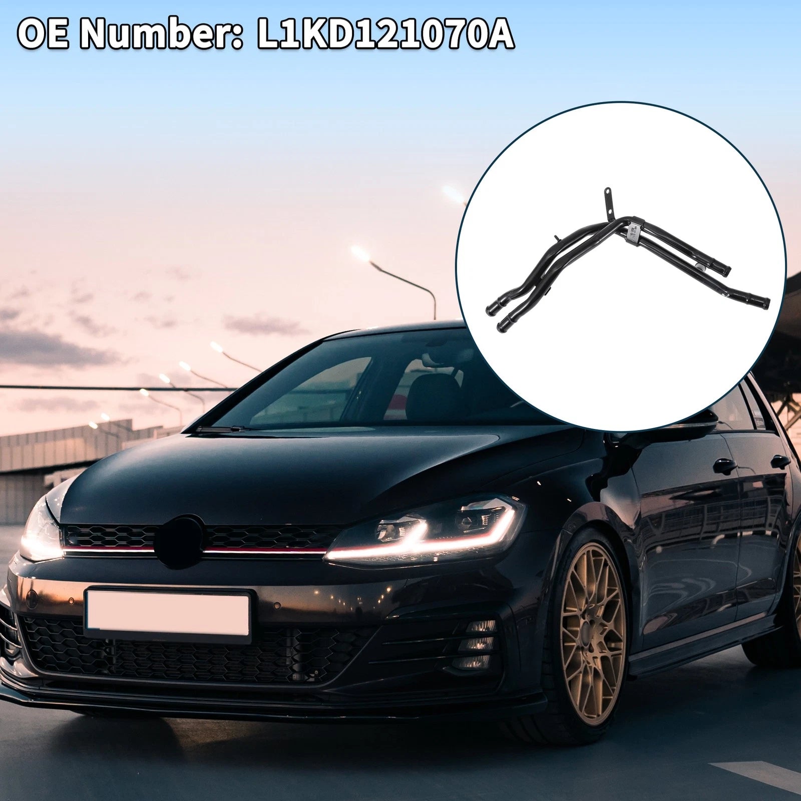 Radiator Hose Coolant Pipe for Volkswagen Golf 2007–2009 (1 Pcs)