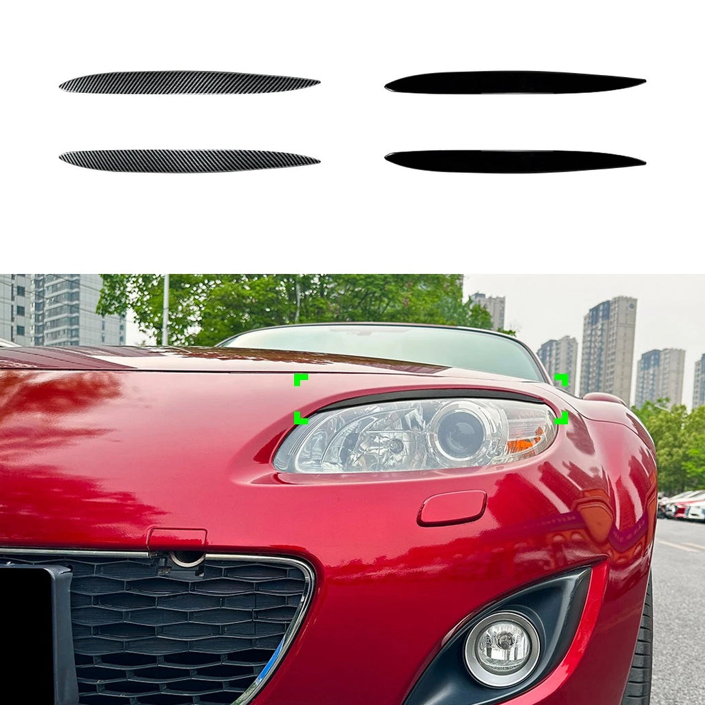 Front Headlight Eyelid Trim Pair for Mazda MX-5 NC Miata (2009–2015)
