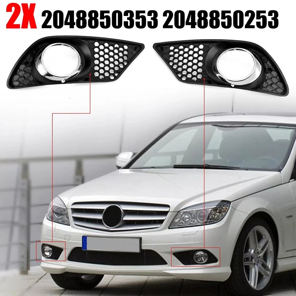 Fog Light Grille Cover for Mercedes C-Class W204 C300 (2008–2014)