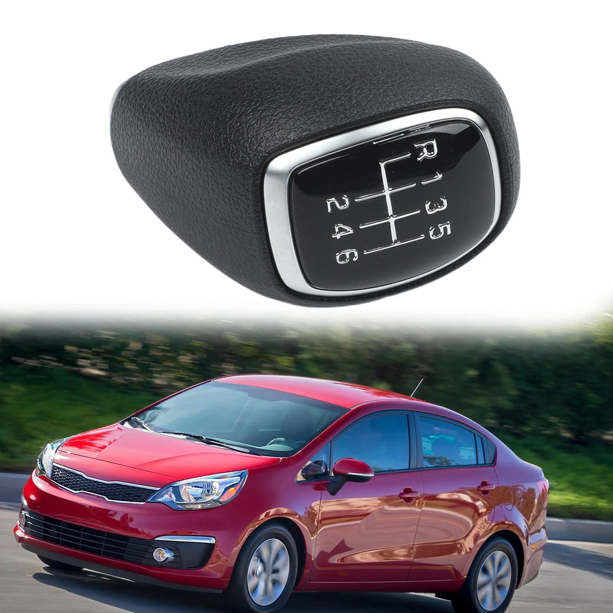 Gear Lever Knob for Car Interior Upgrade (Easy Installation, Plastic)