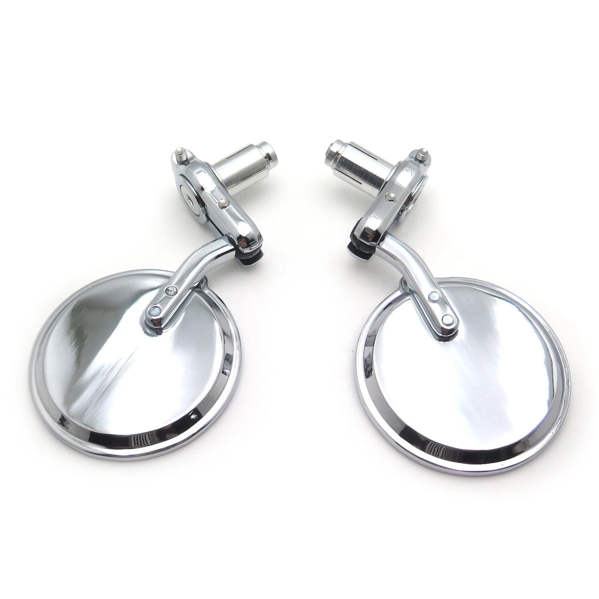 Chrome Foldable 1" (25mm) Handle Bar End Side Mirrors for Universal Motorcycles