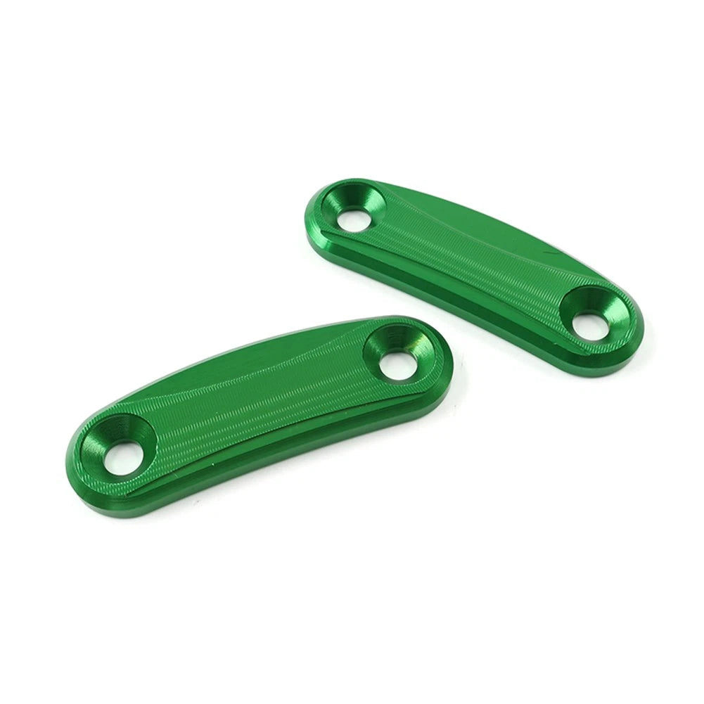 Green Mirror Block Off Base Plates for Kawasaki ZX-10R (2011–2015)