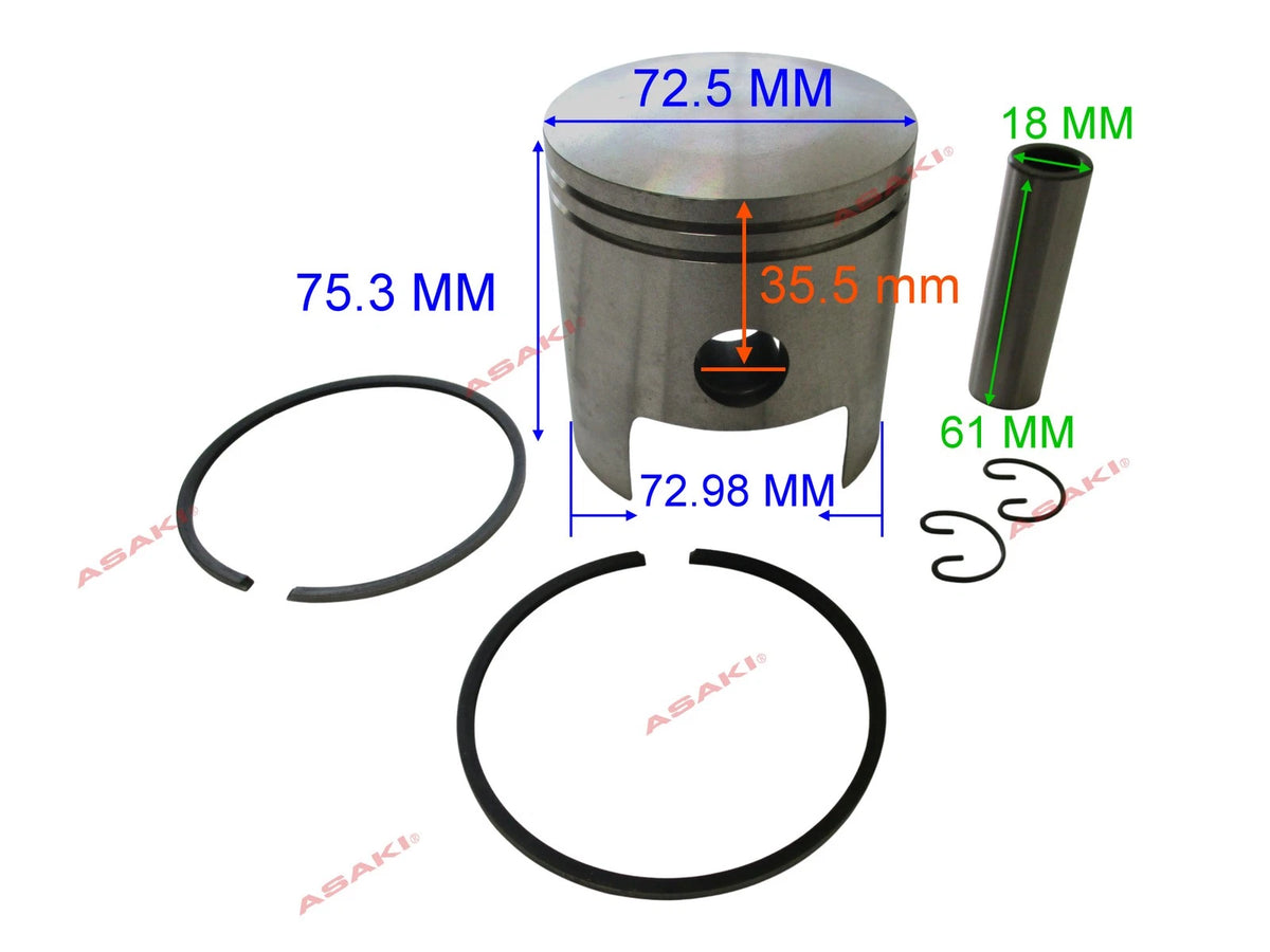 Piston Kit for Yamaha SL292B/SL292 (STD) 09-810 812-11631-00-96 +Ring