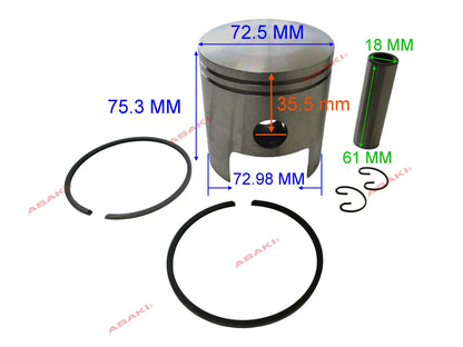 Piston Kit for Yamaha SL292B/SL292 (STD) 09-810 812-11631-00-96 +Ring