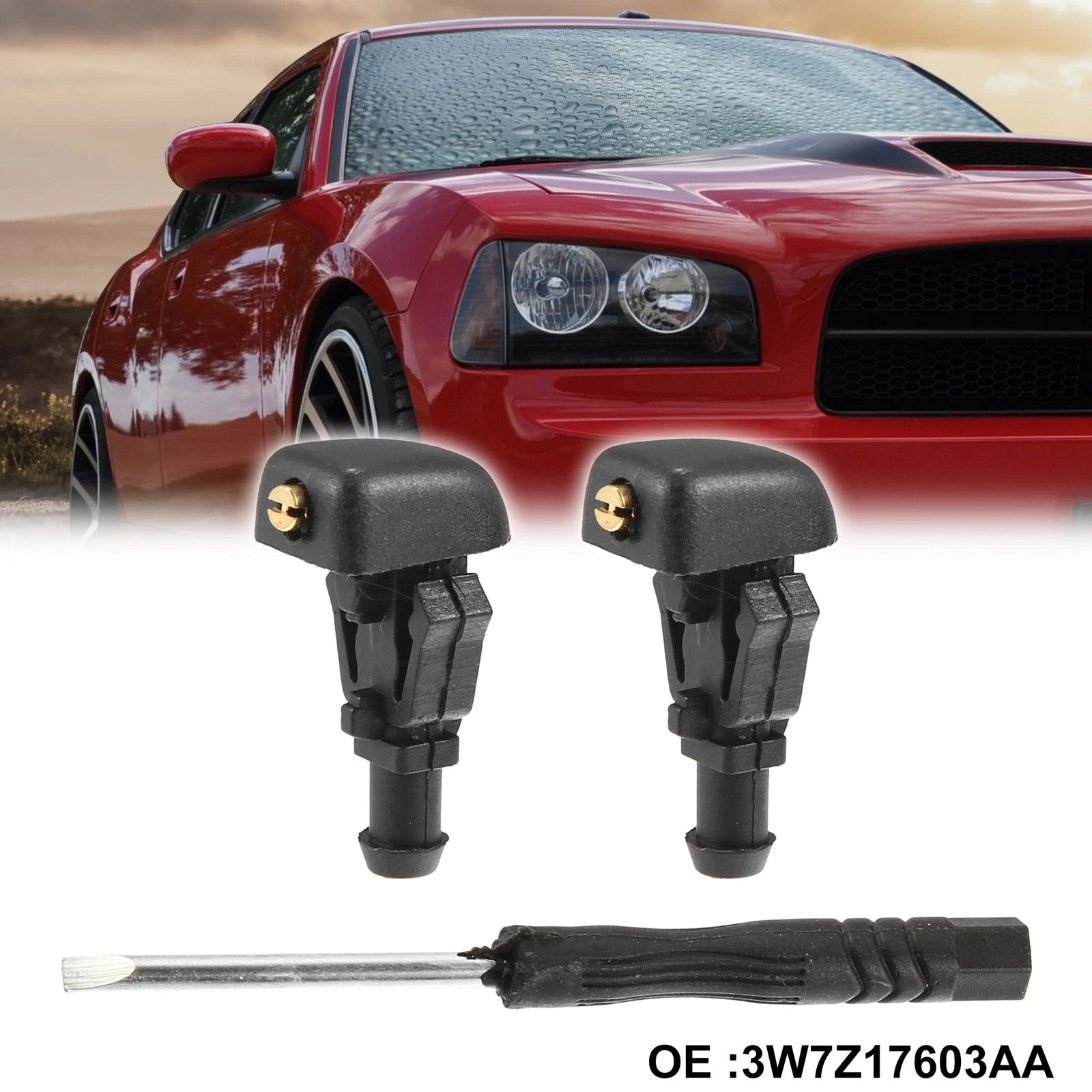 2pcs Windshield Washer Nozzle Kit Replacement for Ford F150 (2004–2014)