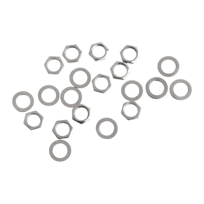 10X 9MM Guitar Potentiometer Nuts and Washers Complete Set