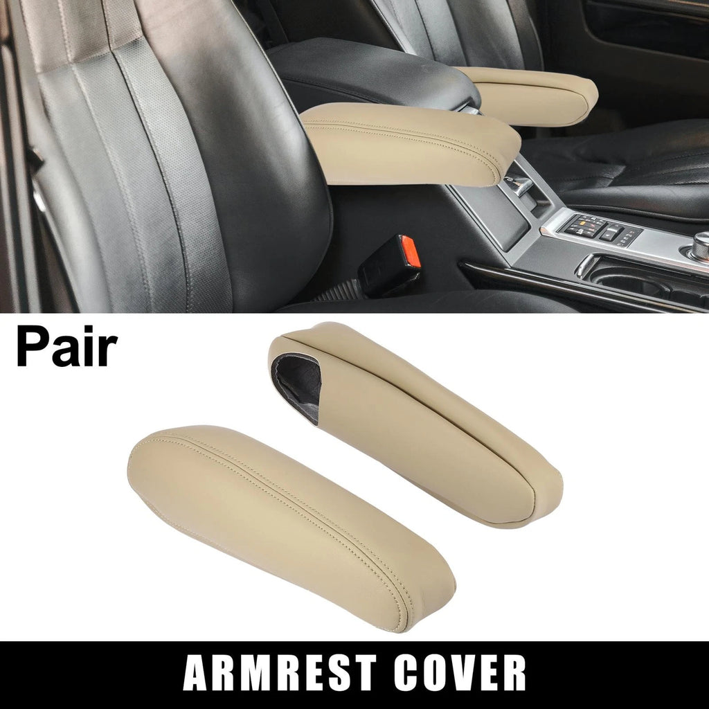Front Seat Armrest Cover Pair Replacement Beige for Chevrolet Tahoe (2007–2014)