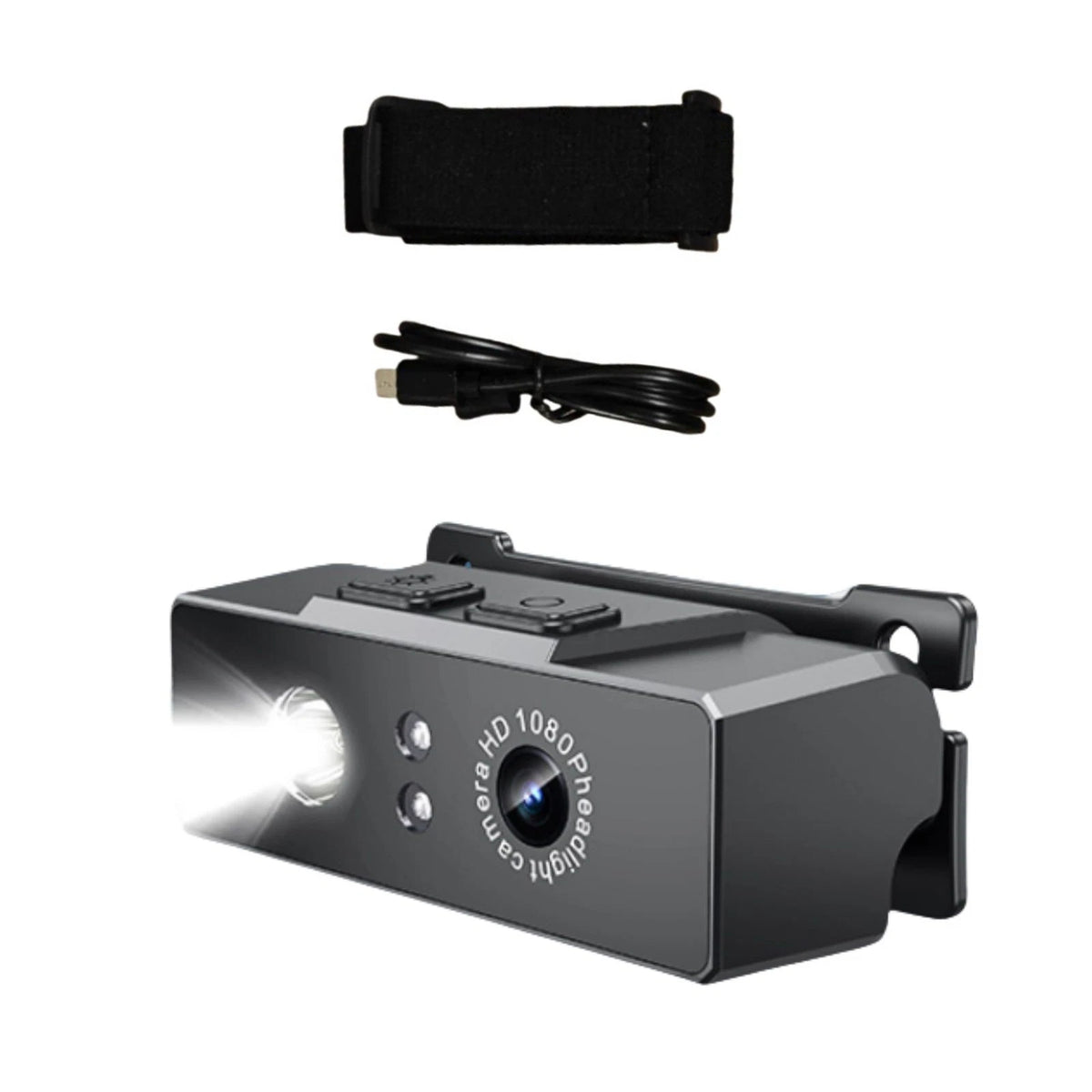 Portable Head-mounted Action Camera 1080P HD with LED Light (2010–2023)