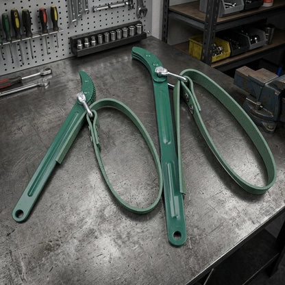 2X Adjustable Strap Wrench Set for Water Filter Oil Filter Fittings