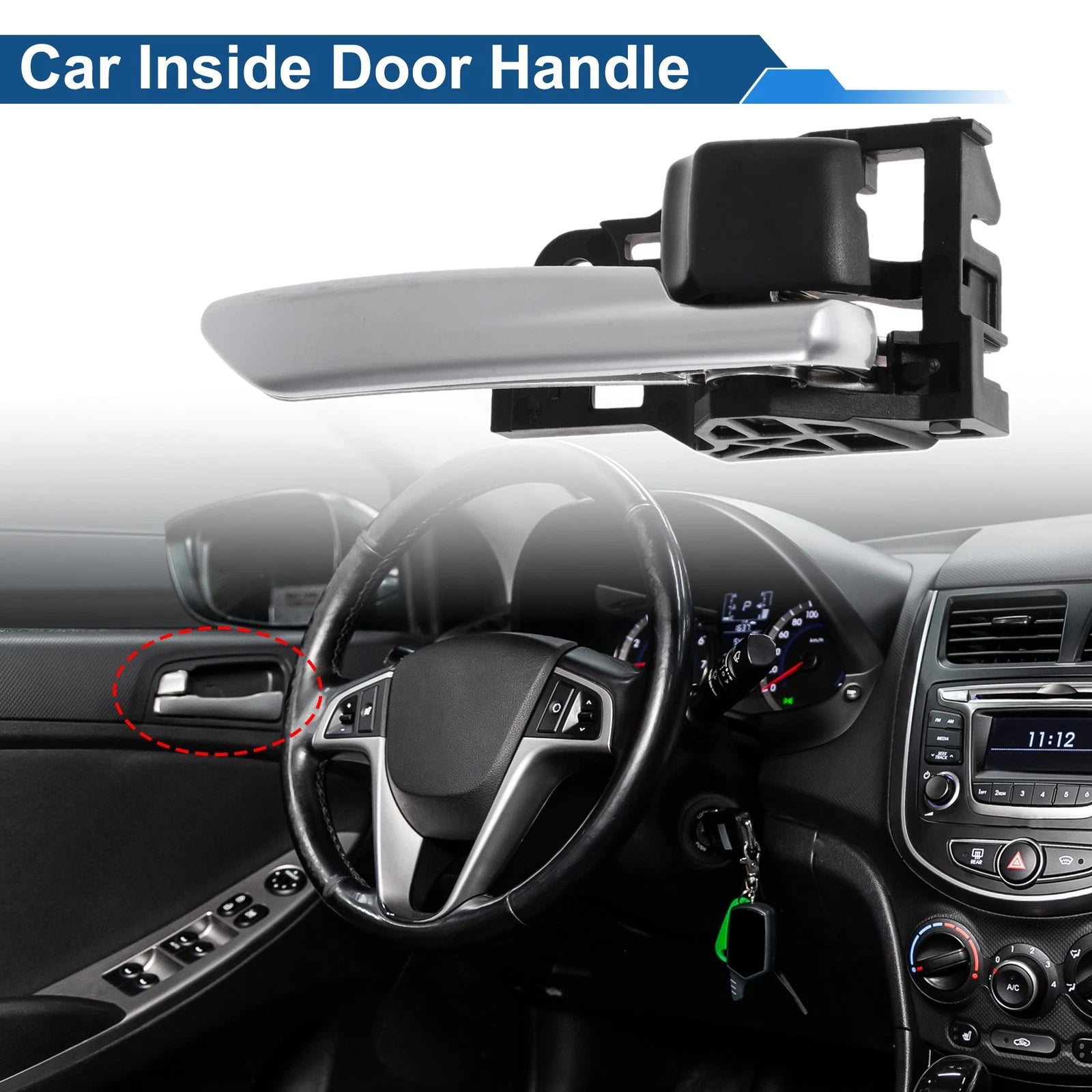 Front Driver Side Interior Door Handle Replacement for Toyota RAV4 (2019–2022)