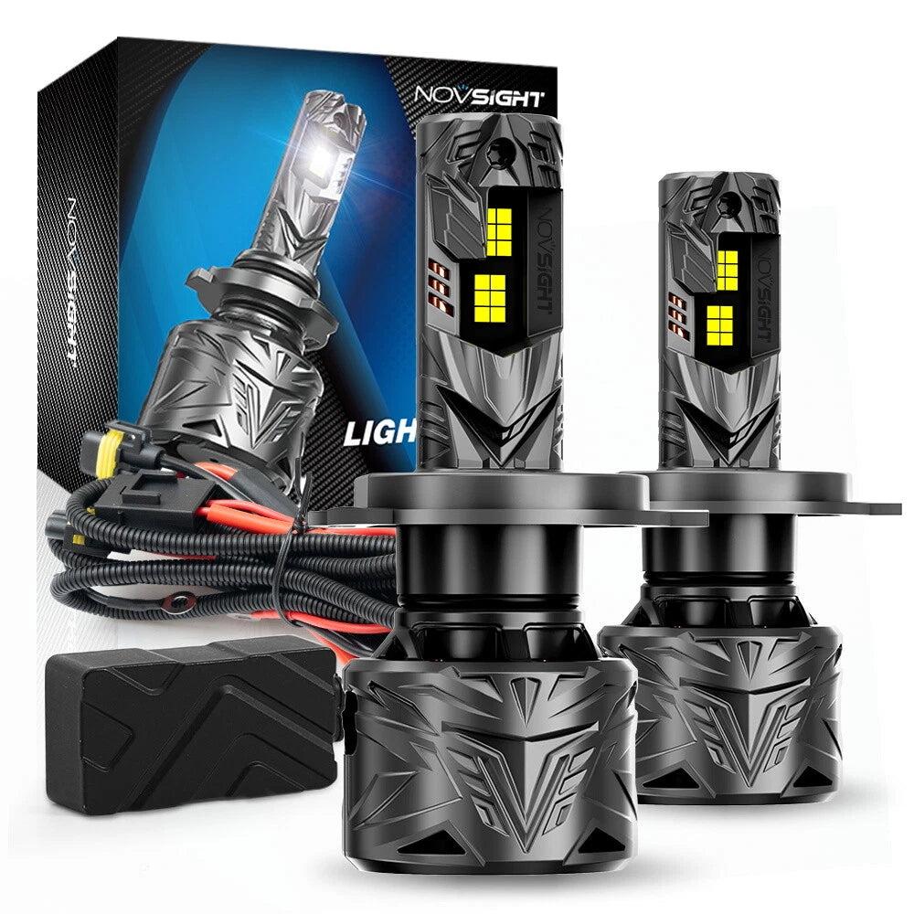 2X H4 9003 LED Headlight Bulbs for