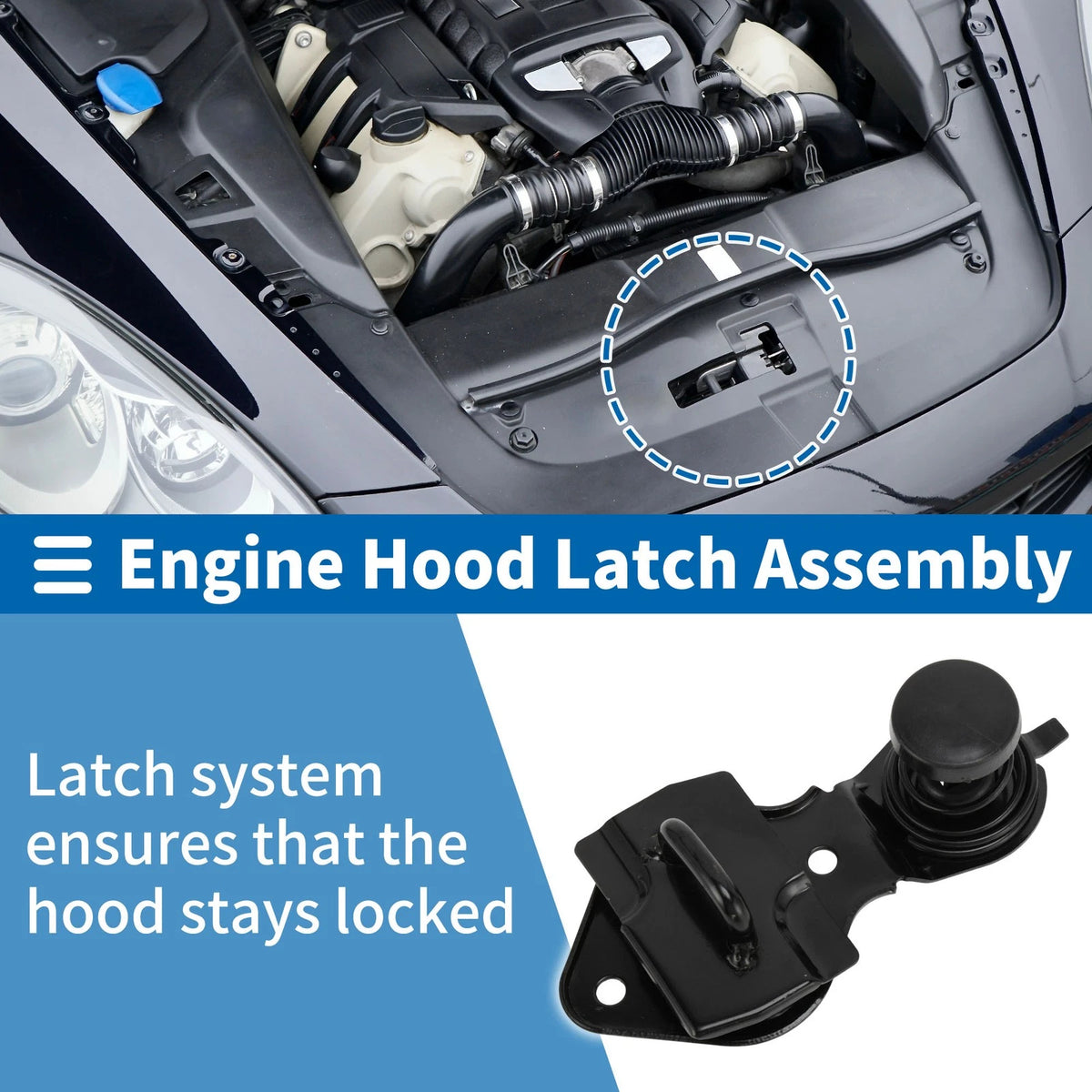Hood Latch Assembly Replacement for Mercedes-Benz CLS500 (2006–2006)